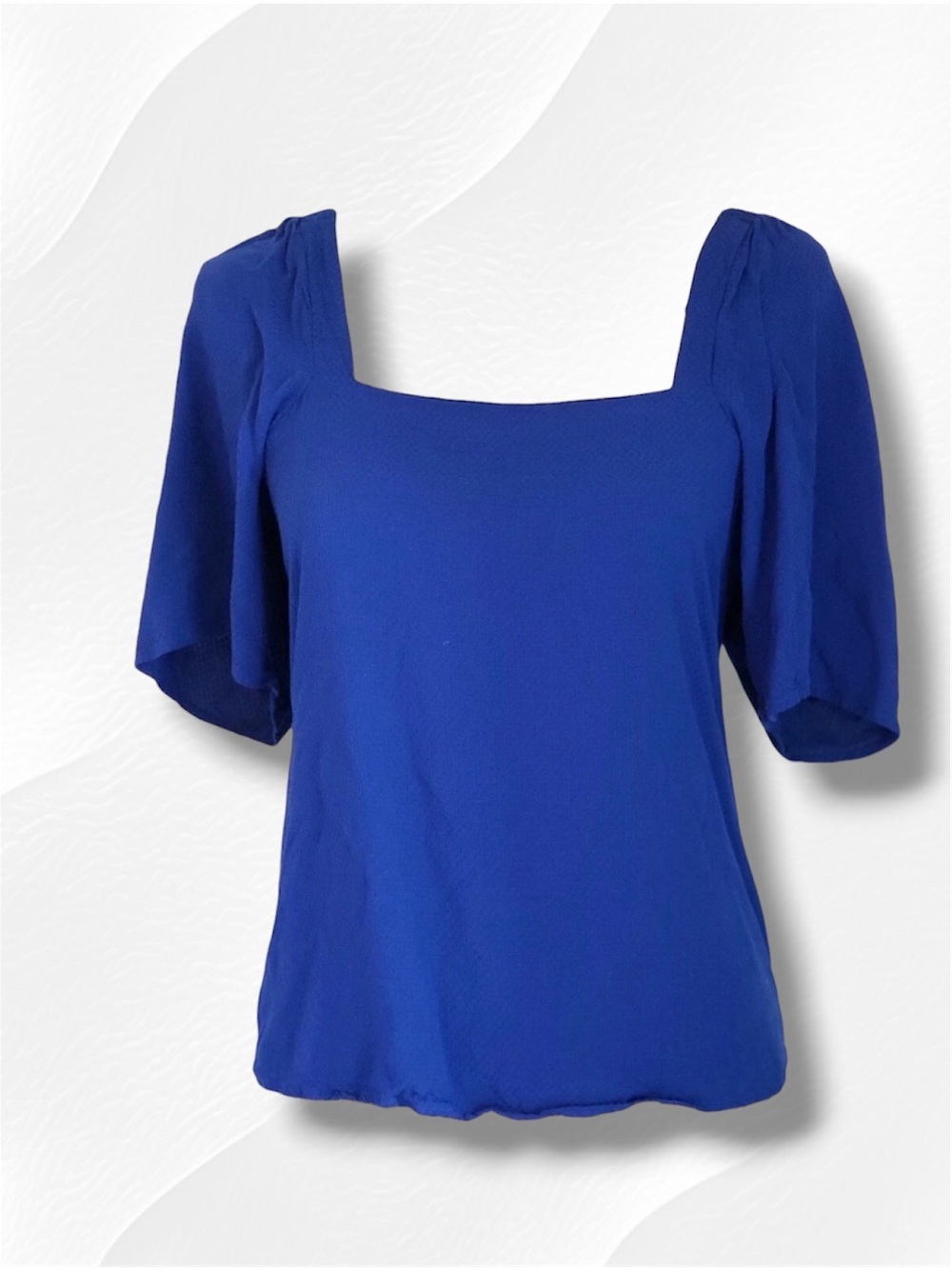 a new day Cobalt Square-Neck Puff Sleeve Blouse